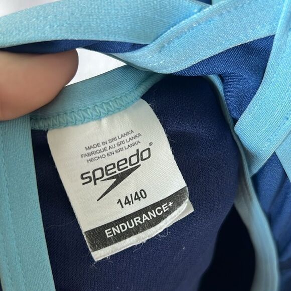 Women's Solid Flyback Training One Piece Blue Endurance+ 14/40 - Picture 6 of 6